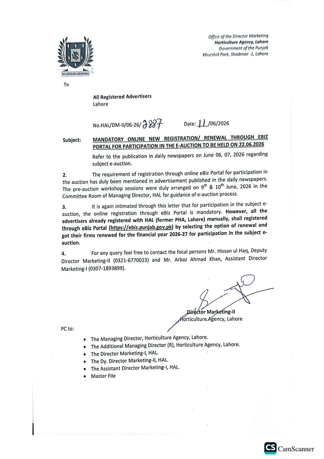 APOAA PHA E-Bidding Welcome Announcement