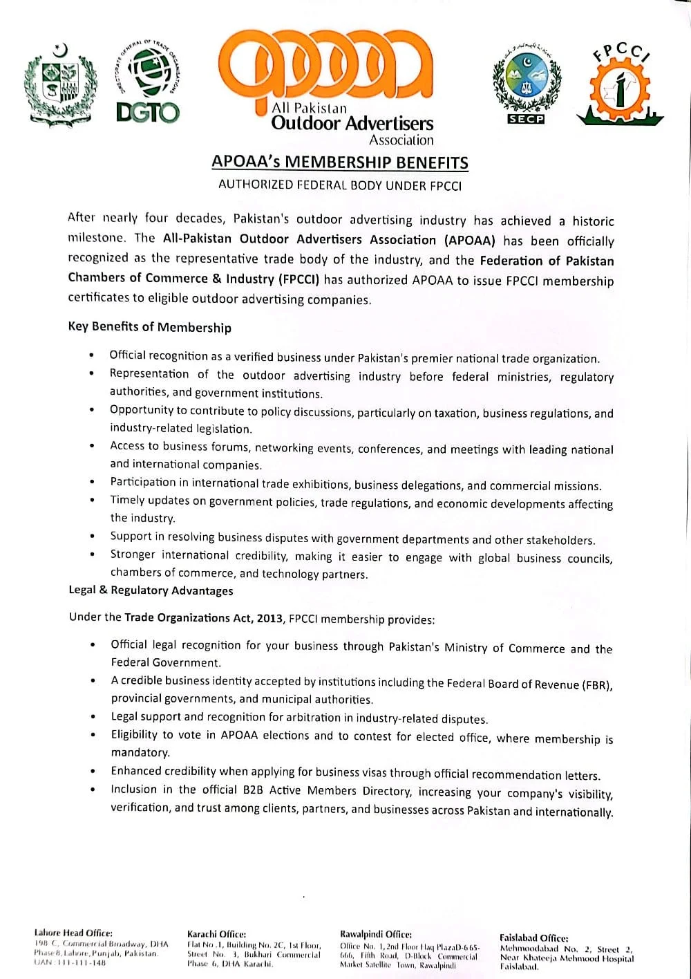 APOAA's Membership Benefits English
